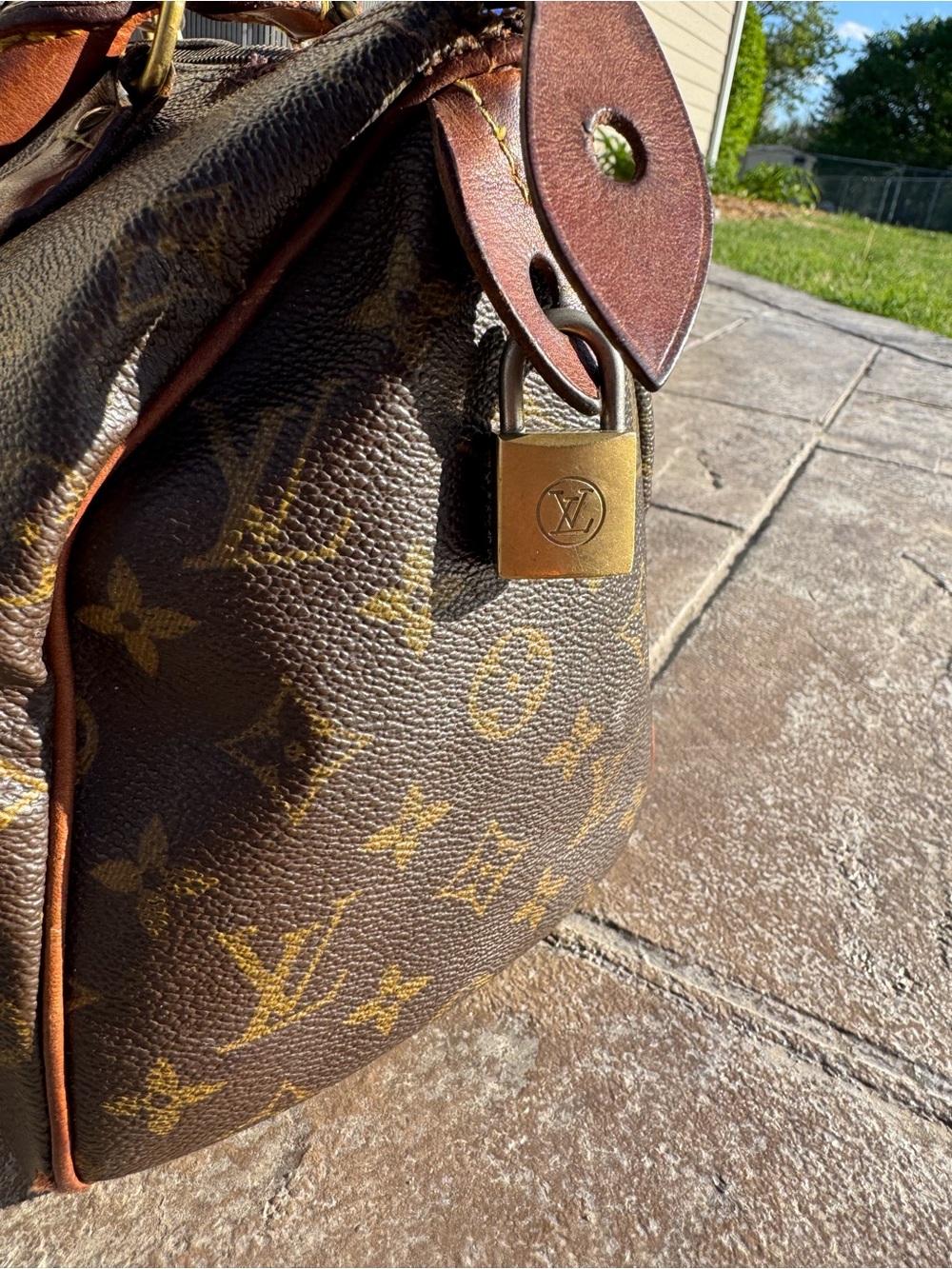 Louis Vuitton Monogram Canvas Satchel in Brown and Gold - Picture 3 of 4